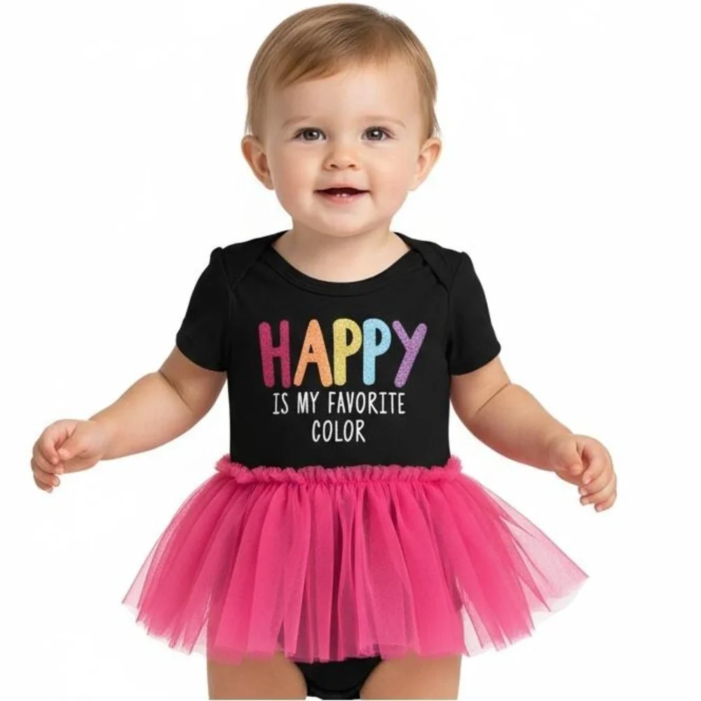 Magic Years‎ Bodysuit Baby 3 Months Black Pink Tutu Graphic Cute Playful New